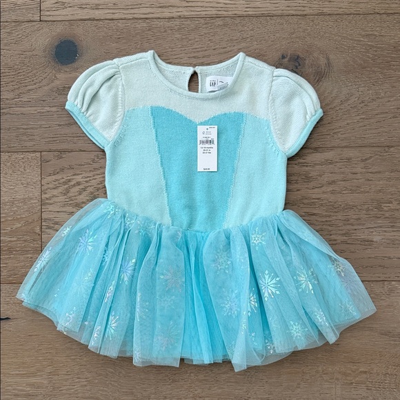 NWT Disney Gap Baby Elsa Frozen Knit Dress size 12-18 months - Picture 4 of 7